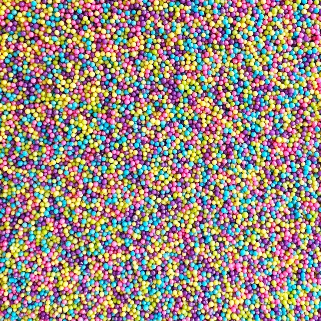 MINI PASTEL NONPAREILS, VEGAN 3.7 oz bottle (4oz bottle)
