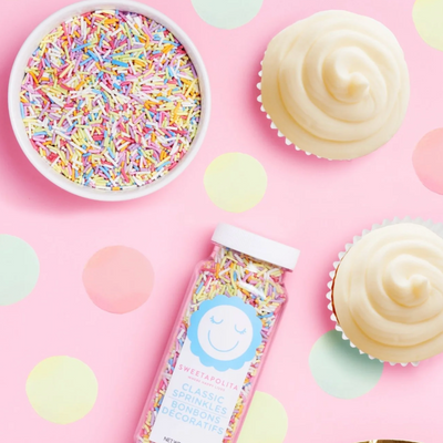 NATURAL RAINBOW CRUNCHY SPRINKLES (PLANT BASED) (3.2oz, 4oz Volume)