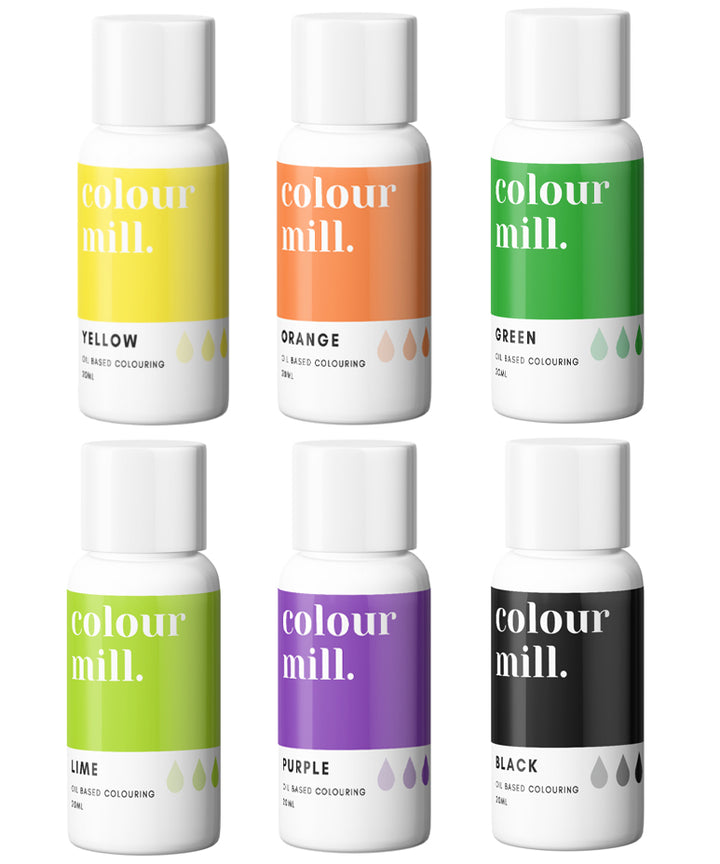 6 Pack Oil Based Coloring (20ml bottles) Traditional Halloween