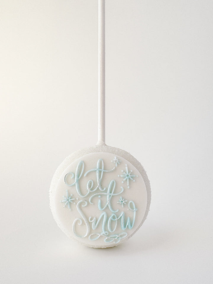 Pop Up Message, Let It Snow w. Snowflakes