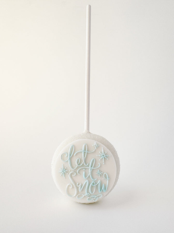 Pop Up Message, Let It Snow w. Snowflakes