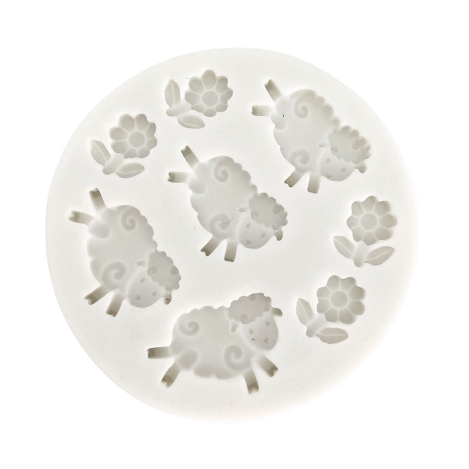 8 Cavity Sheep and Flowers Mold