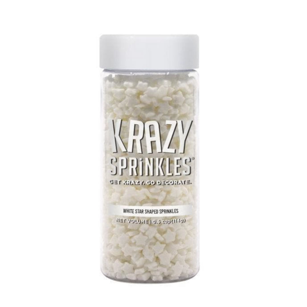 White Star Shaped Sprinkles (114g)