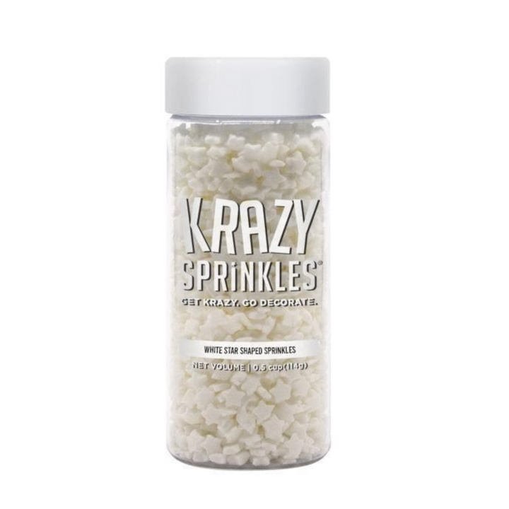 White Star Shaped Sprinkles (114g)