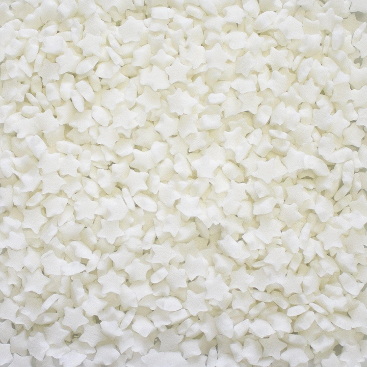 White Star Shaped Sprinkles (114g)