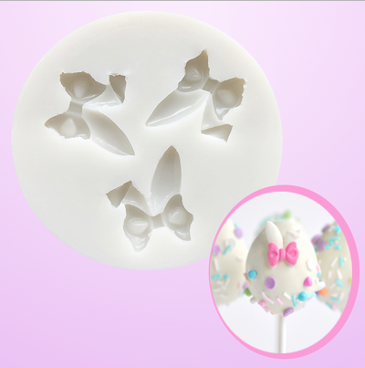 3 Small Bunny Ears w/ Bows (7/8" tall)