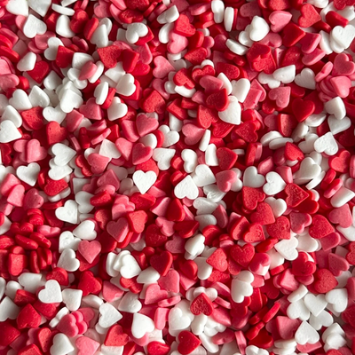 Mini Heart Confetti Mix 3.2 oz bottle (4oz Volume)