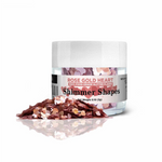 Rose Gold Heart Shimmer Shapes