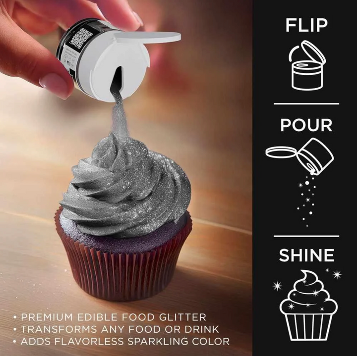 Black Tinker Dust® Edible Glitter Dust (5g) | Bakell