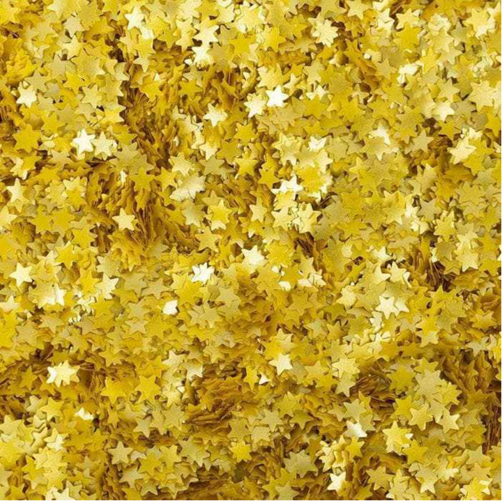 Gold Star Magical Shapes Edible Glitter Toppers (2g)