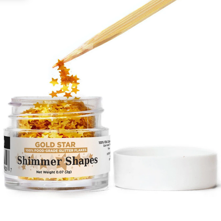 Gold Star Magical Shapes Edible Glitter Toppers (2g)