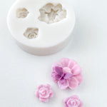 Stampo per rose e viole con farfalla