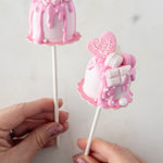 Cake Pop Boards, Scalloped Edge (50 pcs), Matte Pink
