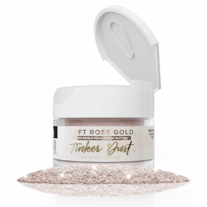 Soft Rose Gold Tinker Dust® Edible Glitter Dust (5g) | Bakell