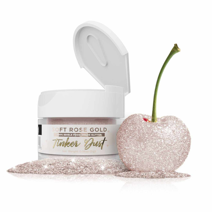 Soft Rose Gold Tinker Dust® Edible Glitter Dust (5g) | Bakell