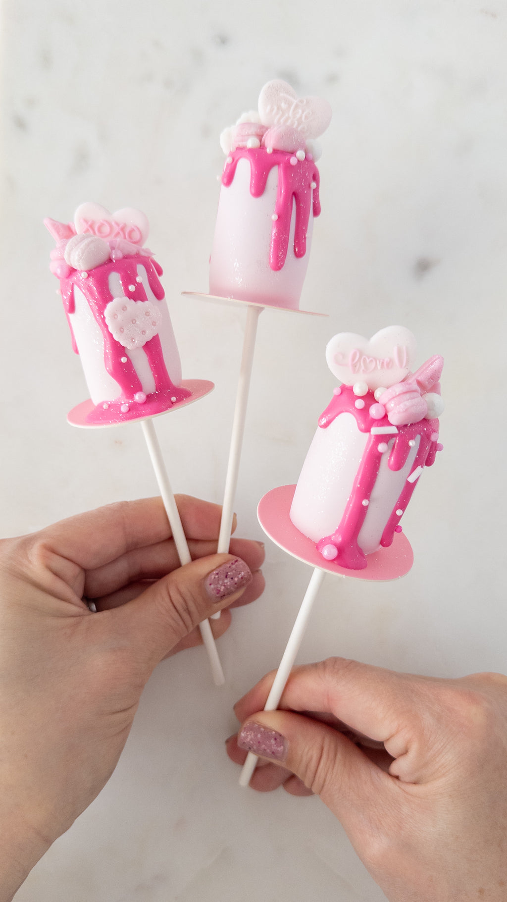 Cake Pop Boards, Straight Edge (50 pcs), Matte Pink