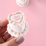 CONVERSATION HEART CAKE