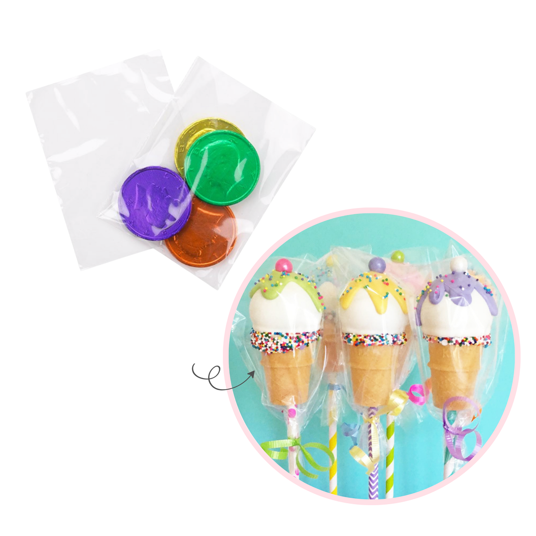Crystal Clear Cake Pop Bags (3x4)