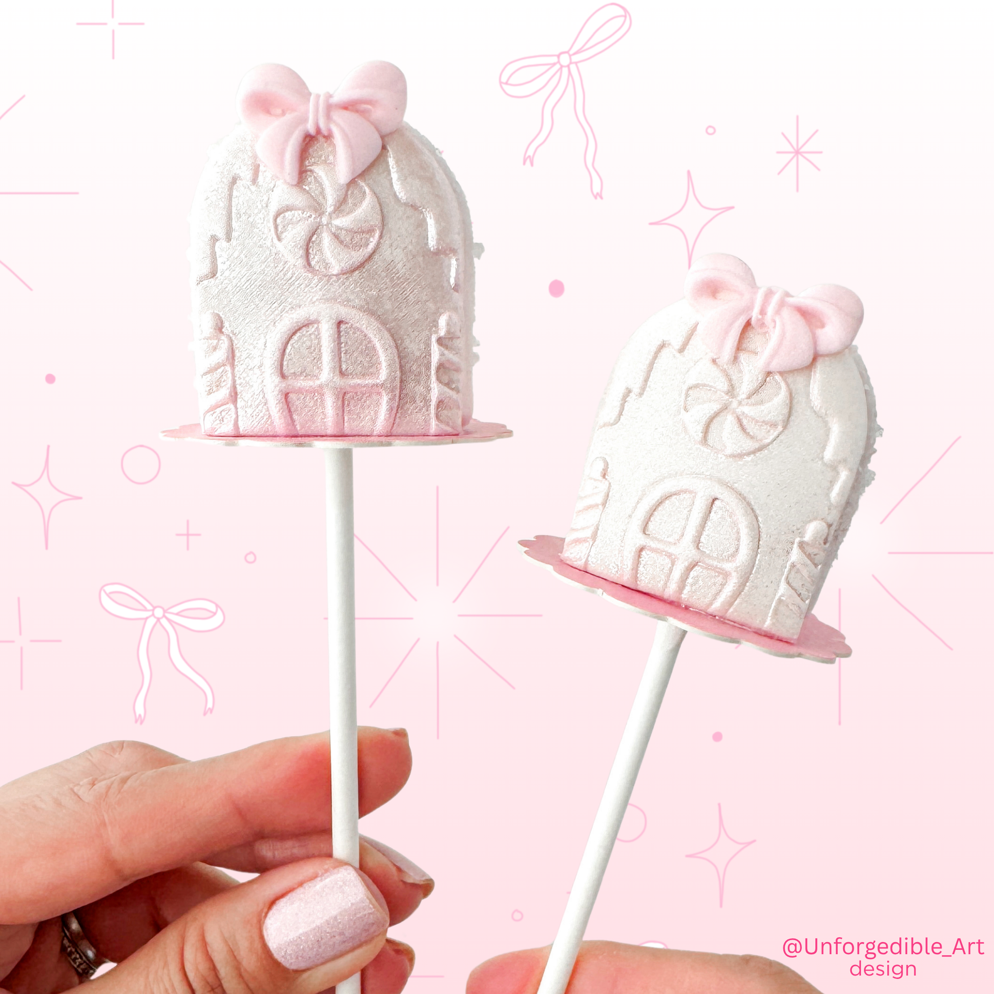 Gingerbread House Impression Stamp + Cutter - (For Popsicle Mold)