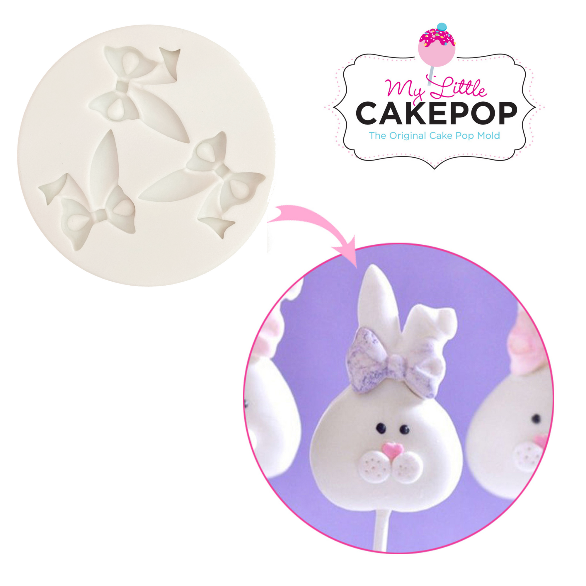 Bunny Ears with Bow, 3 Cavity