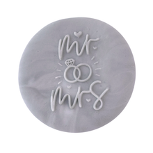 Load image into Gallery viewer, Pop Up Message, Mr. and Mrs. w. Small Rings
