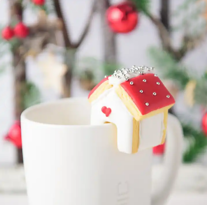 MINI MUG TOPPER GINGERBREAD HOUSE CUTTER SET(1 3/4" tall) (low inventory)