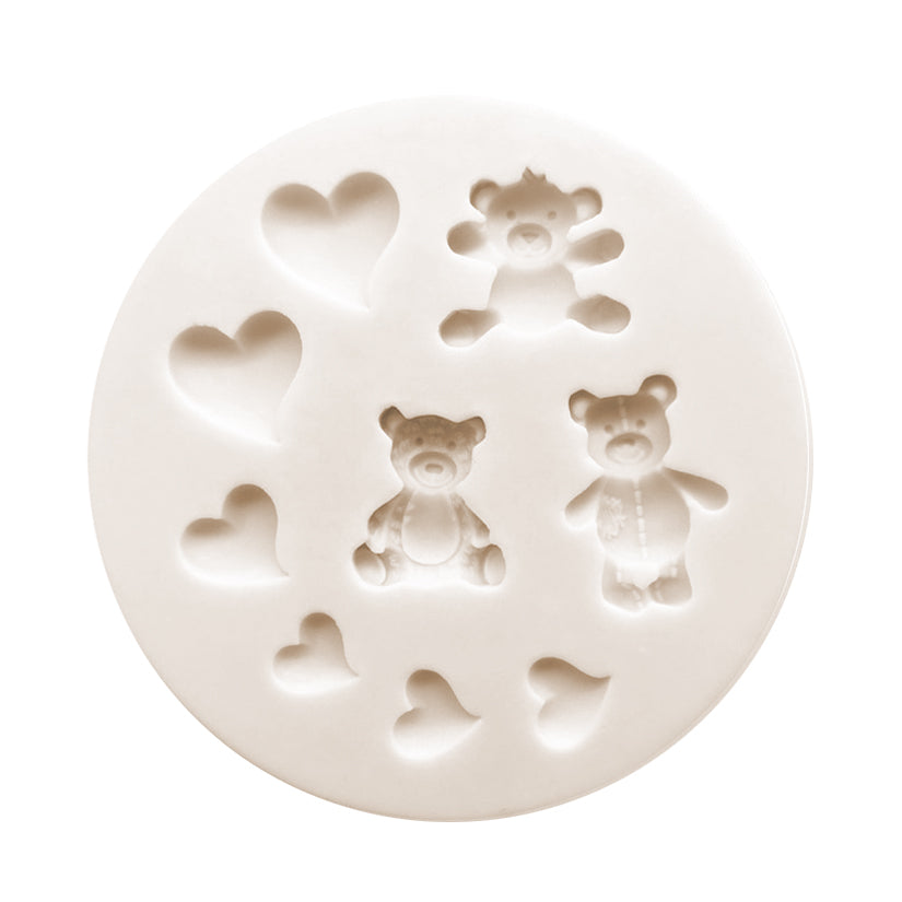 Bear with Hearts Fondant Love Mold
