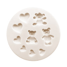 Load image into Gallery viewer, Bear with Hearts Fondant Love Mold
