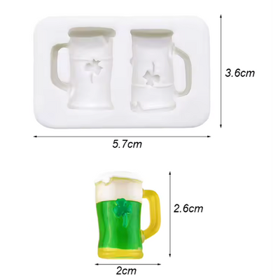 St. Patrick's Day Beer Stein Silicone Mold