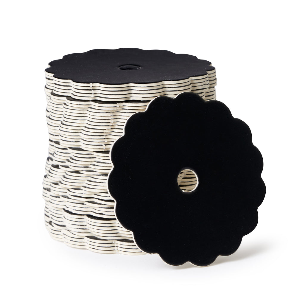 Cake Pop Boards, Scalloped Edge (50 pcs), Matte Black