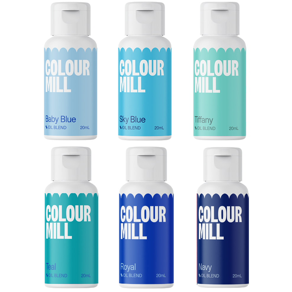 Shade of Blue Oil Based Coloring, 6 pack (20ml)