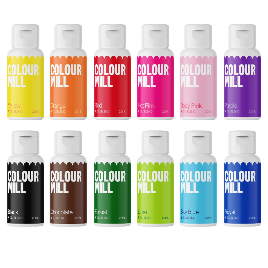 12 Pack Oil Based Coloring (20ml bottles) Starter Set