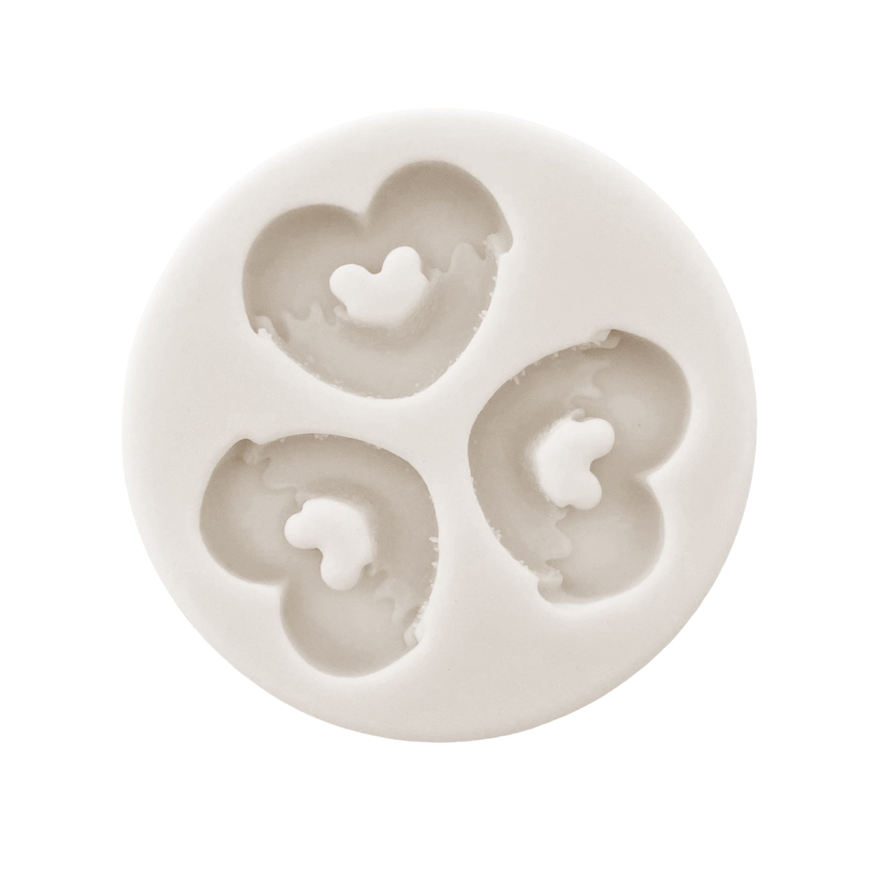 Heart Shaped Donut Fondant Mold, 3 Cavity