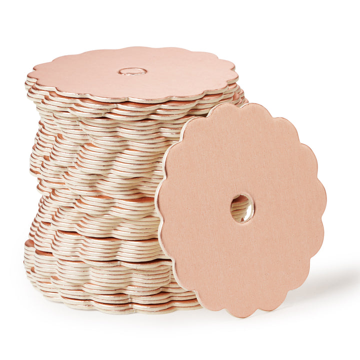 Cake Pop Boards, Scalloped Edge (50 pcs), Rose Gold