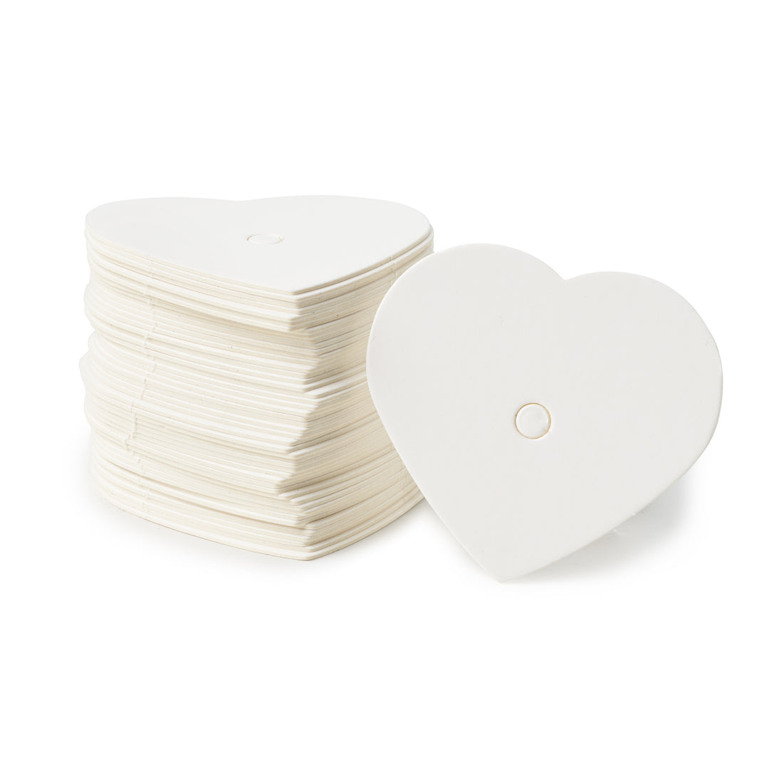 Cake Pop Boards, Heart (50pcs), White