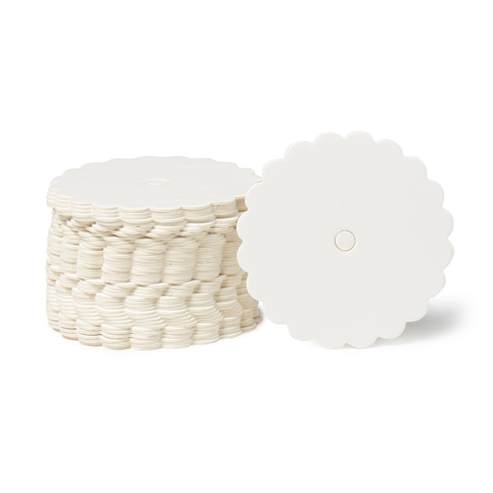 Cake Pop Boards, Scalloped Edge (50pcs), (White, Large)