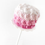 Cake Pop Boards, bordo smerlato (50 pezzi), bianco
