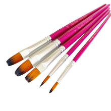 Load image into Gallery viewer, 5 Piece Pink Edible Art Brush Set
