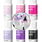 Confezione da 6 coloranti a base di olio (flaconi da 20 ml) viola/rosa Halloween