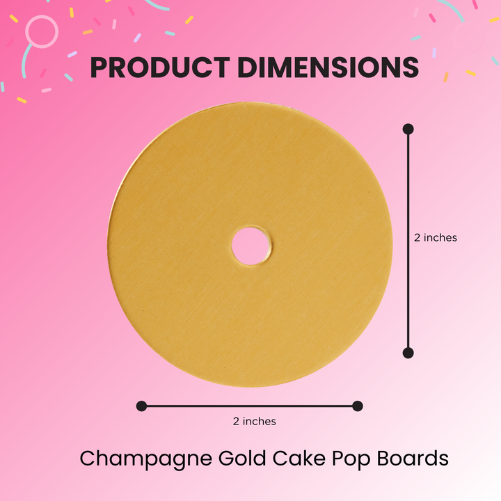 Cake Pop Boards, Straight Edge (50 pcs), Champagne Gold