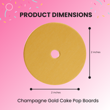 Load image into Gallery viewer, Cake Pop Boards, Straight Edge (50 pcs), Champagne Gold
