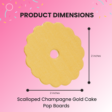 Load image into Gallery viewer, Cake Pop Boards, Scalloped Edge (50 pcs), Champagne Gold
