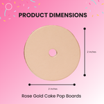 Cake Pop Boards, Straight Edge (50 pcs), Rose Gold