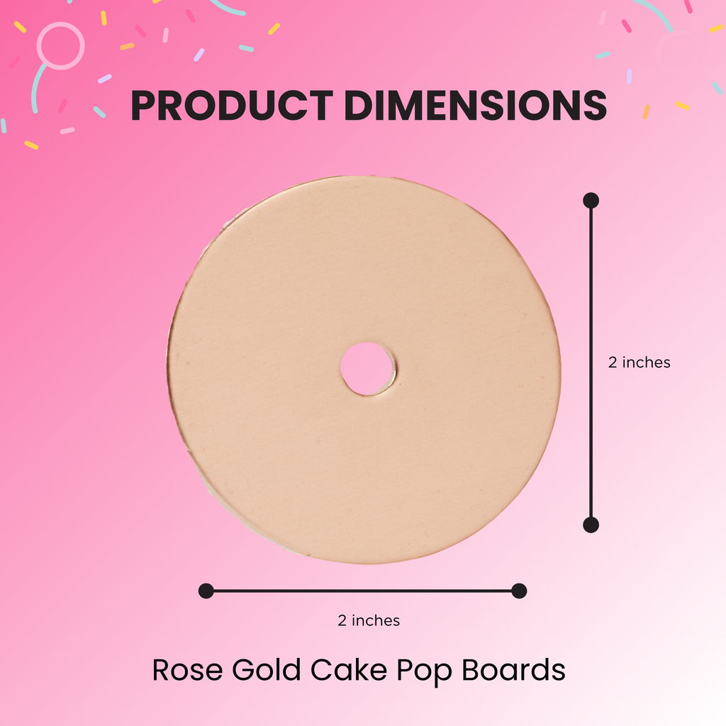 Cake Pop Boards, Straight Edge (50 pcs), Rose Gold