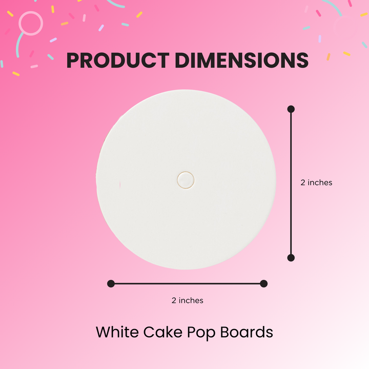 Cake Pop Boards, Straight Edge (50 pcs), White