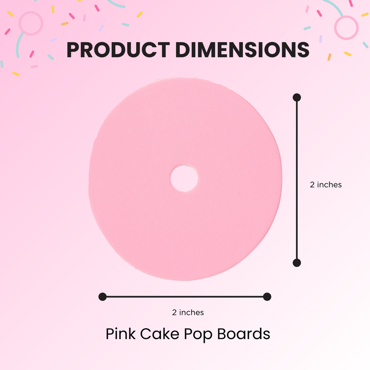 Cake Pop Boards, Straight Edge (50 pcs), Matte Pink