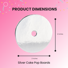 Load image into Gallery viewer, Cake Pop Boards, Straight Edge (50 pcs), Shiny Silver

