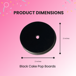 Cake Pop Boards, Straight Edge (50pcs), Matte Black