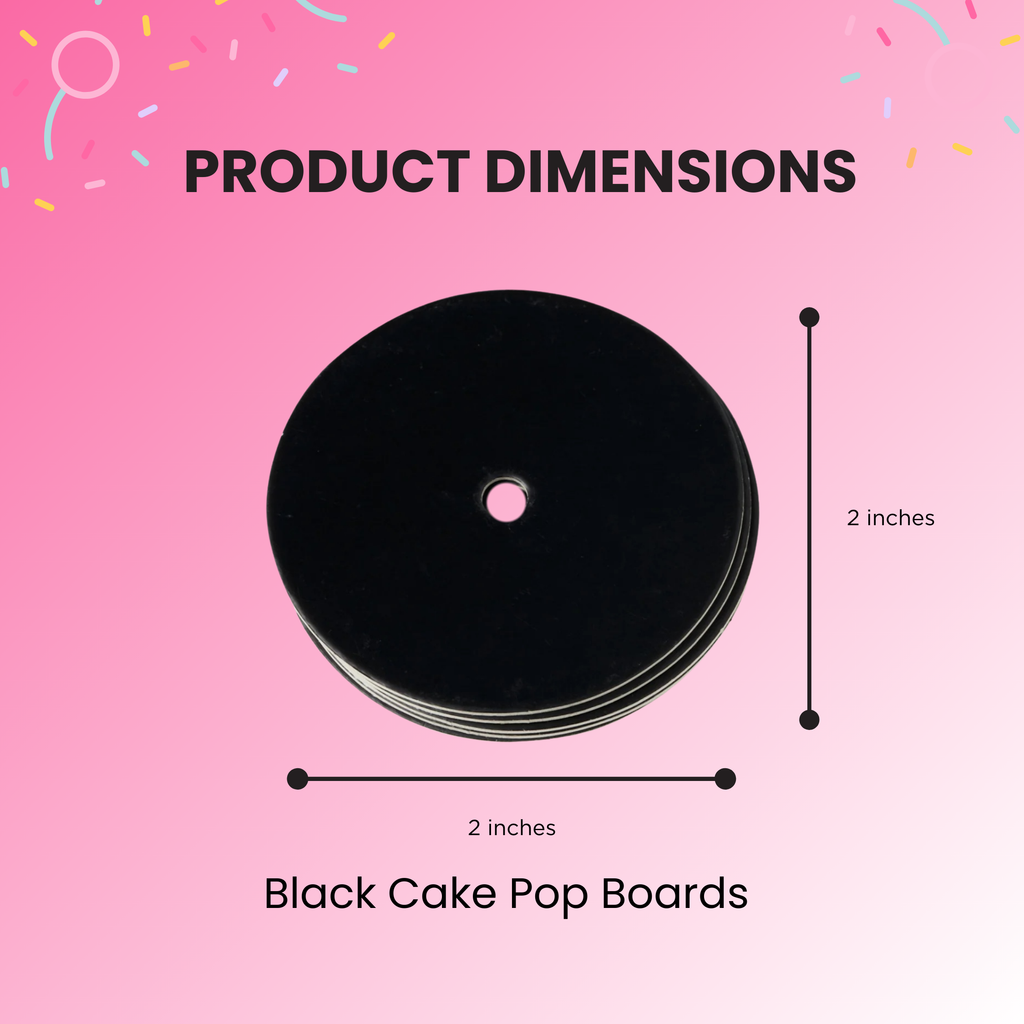 Cake Pop Boards, Straight Edge (50pcs), Matte Black