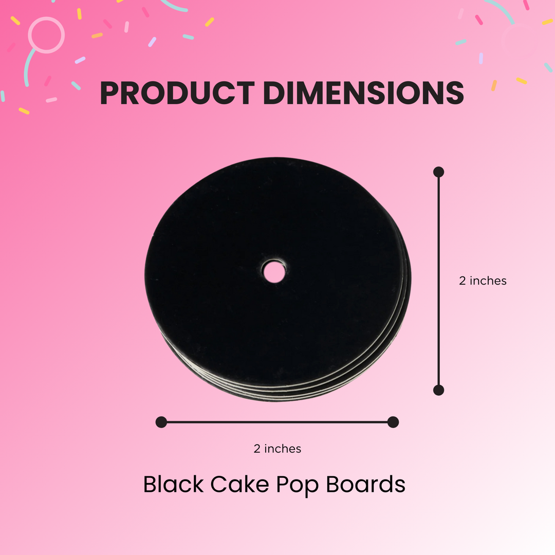 Cake Pop Boards, Straight Edge (50pcs), Matte Black